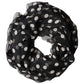 Dolce & Gabbana Black Polka Dot Silk Neck Wrap Shawl 205cm x 137cm Scarf