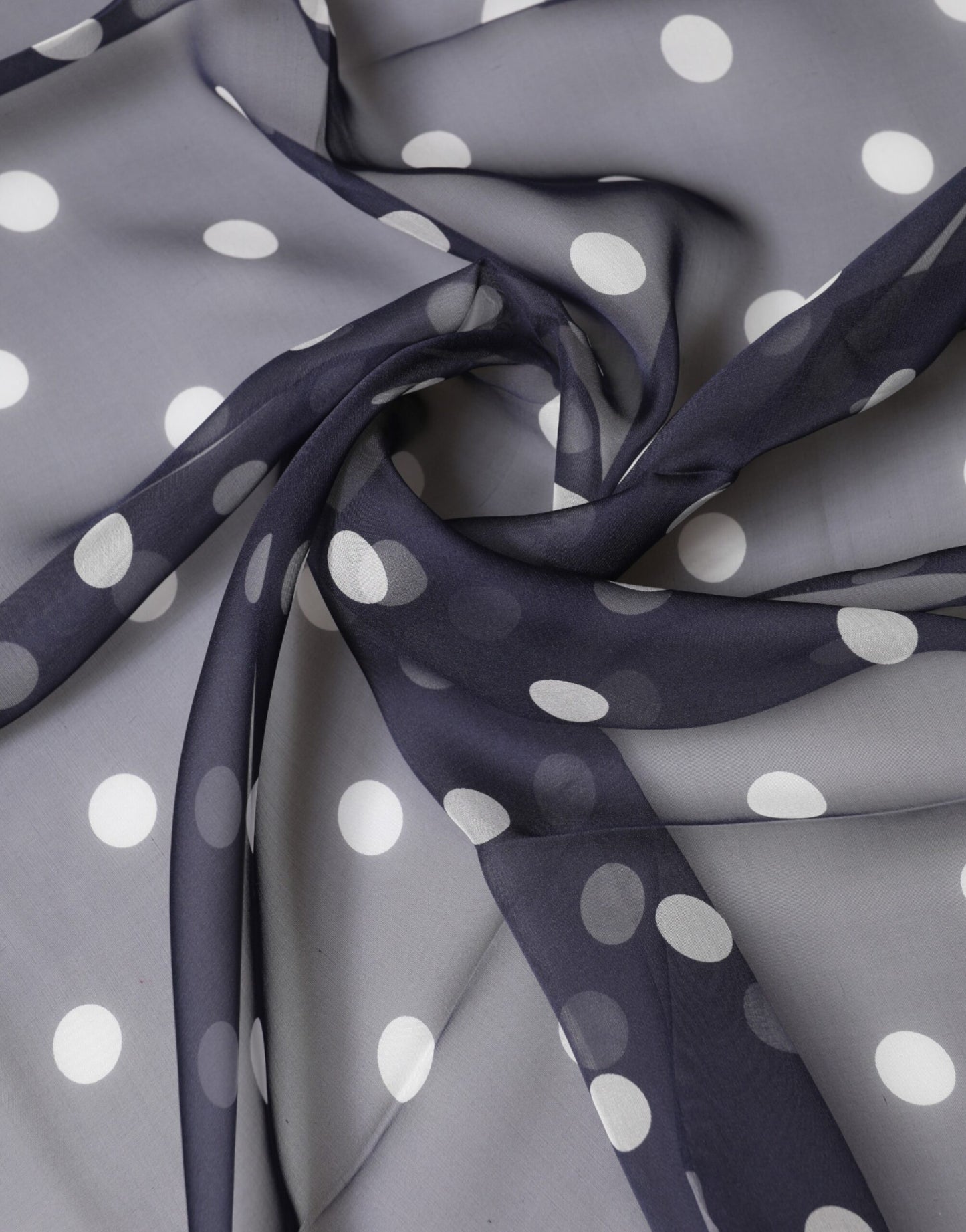Dolce & Gabbana Blue Polka Dot Silk Square Foulard 91.5cm x 89.5cm Scarf