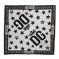 Dolce & Gabbana White DG Crown Print Square Foulard 52cm x 50.5cm Scarf