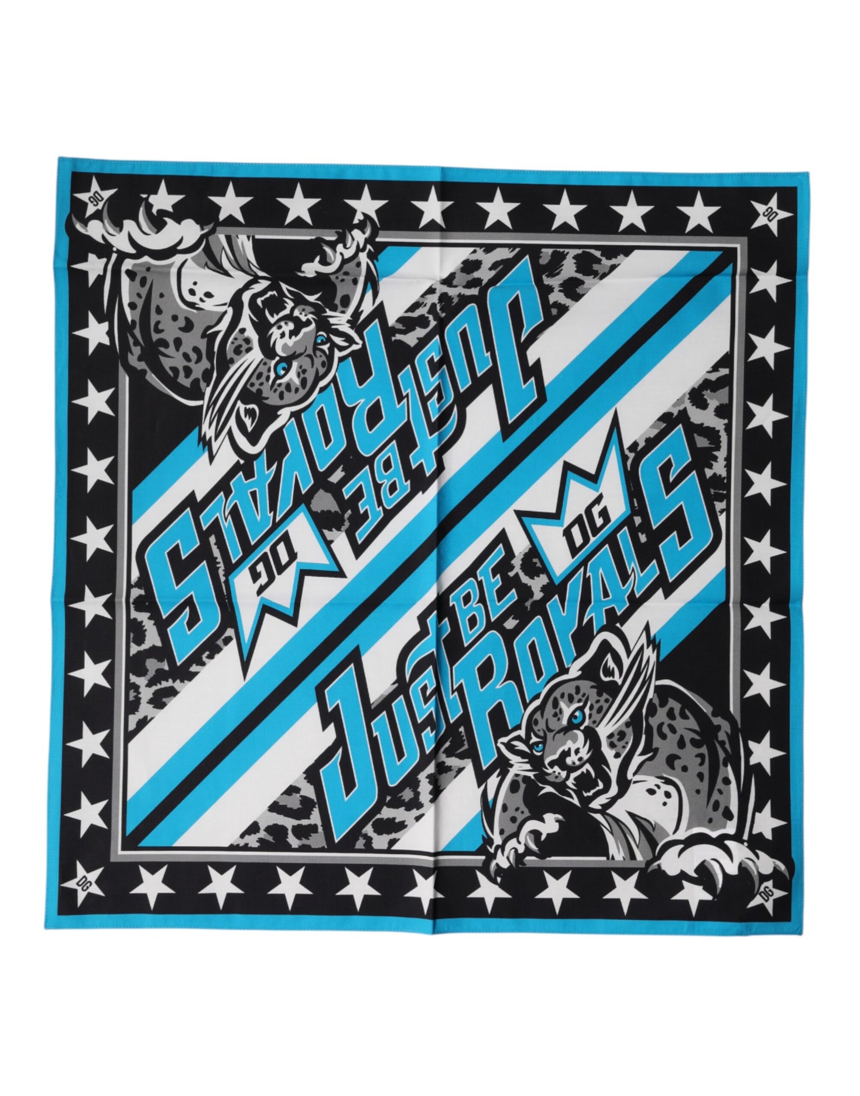 Dolce & Gabbana Multicolor DG Royals Square Foulard 51.5cm x 51cm Scarf