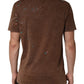 Dolce & Gabbana Brown Splash Color Cotton Crew Neck T-shirt