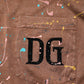Dolce & Gabbana Brown Splash Color Cotton Crew Neck T-shirt