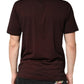 Dolce & Gabbana Maroon DG Crown Cotton Crew Neck Men T-shirt