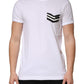 Dolce & Gabbana White Stripes Cotton Crew Neck Tee  T-shirt