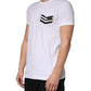 Dolce & Gabbana White Stripes Cotton Crew Neck Tee  T-shirt