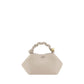 Ganni White Calf Leather Bos Taurus Handbag