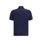 Brunello Cucinelli Blue Cotton Polo Shirt