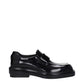 Prada Black Leather Slip-On Loafers