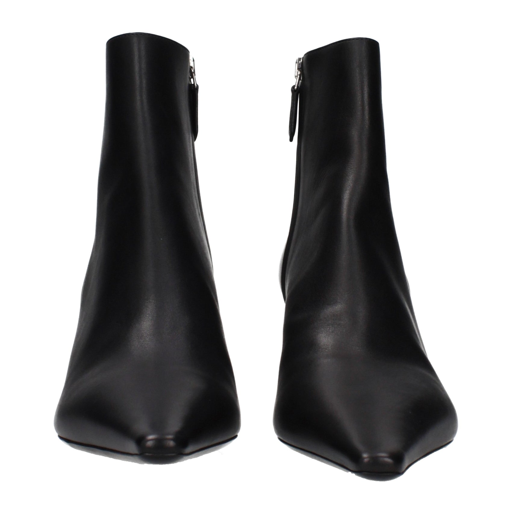 Prada Black Leather Ankle Boots