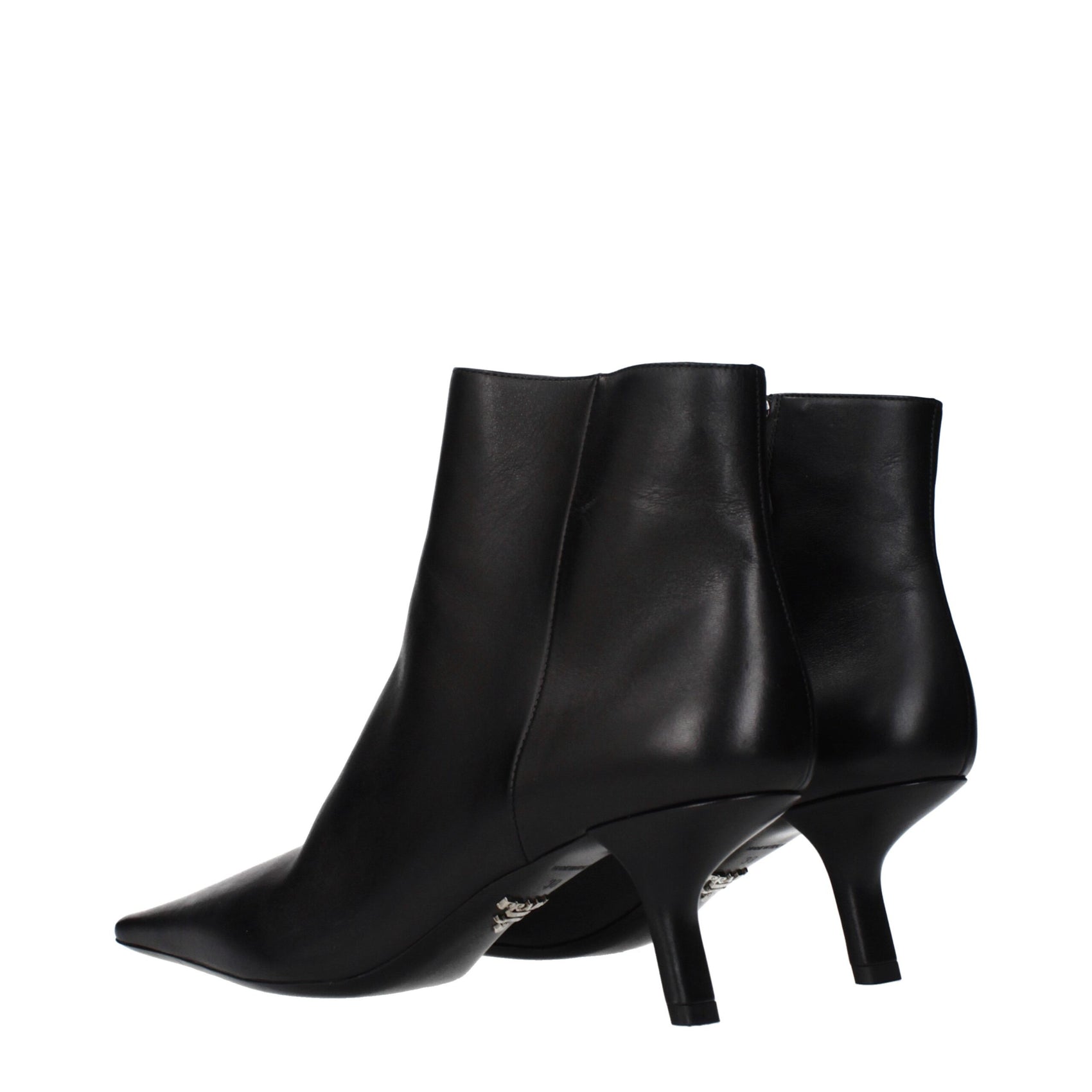 Prada Black Leather Ankle Boots