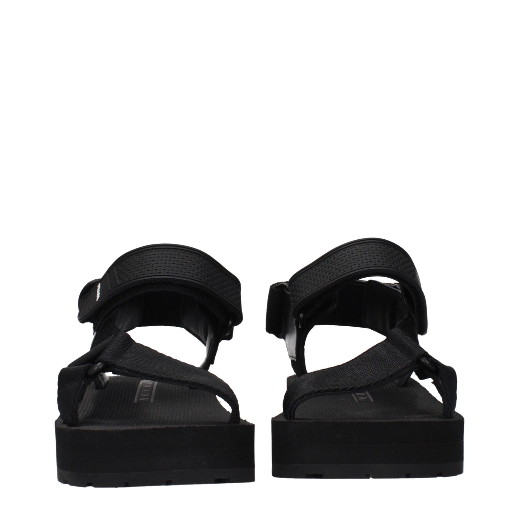 Prada Black Fabric Sandals