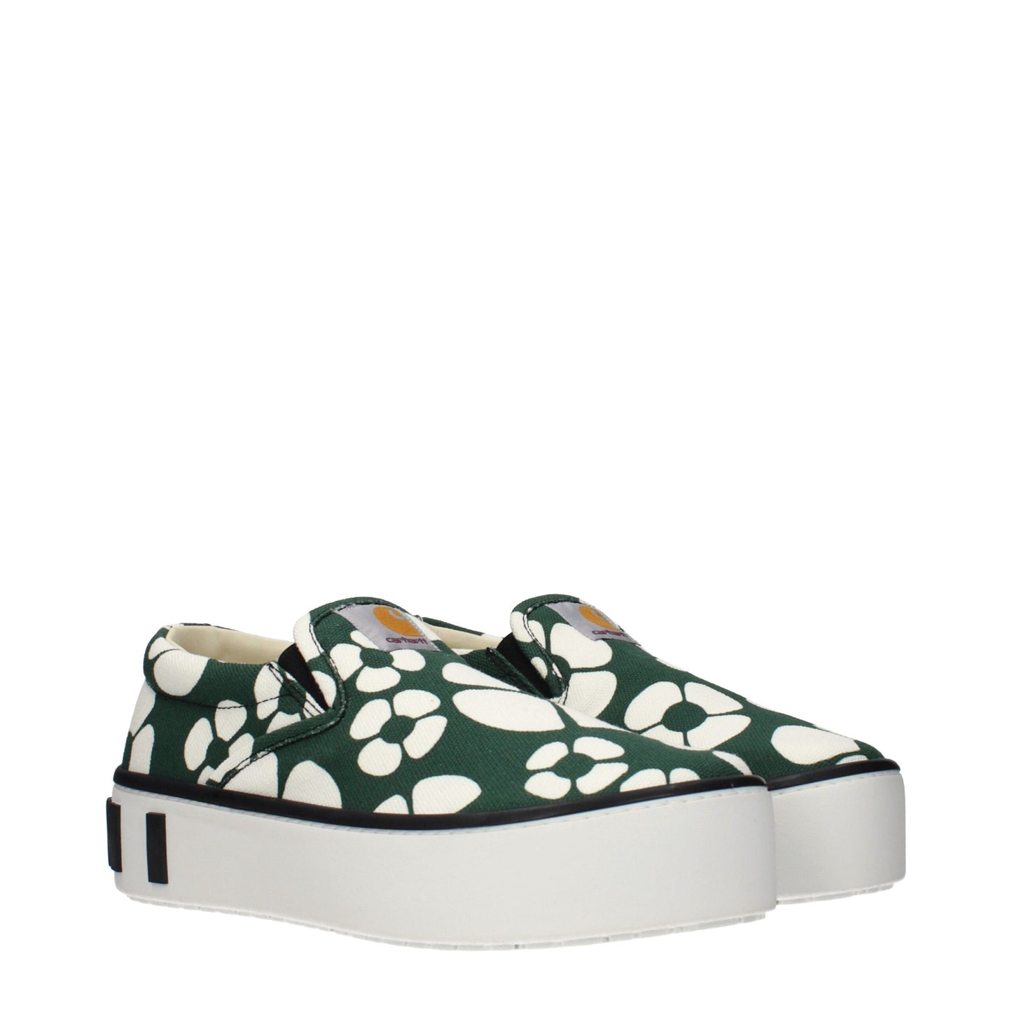 Marni Green Fabric Slip-On Loafers