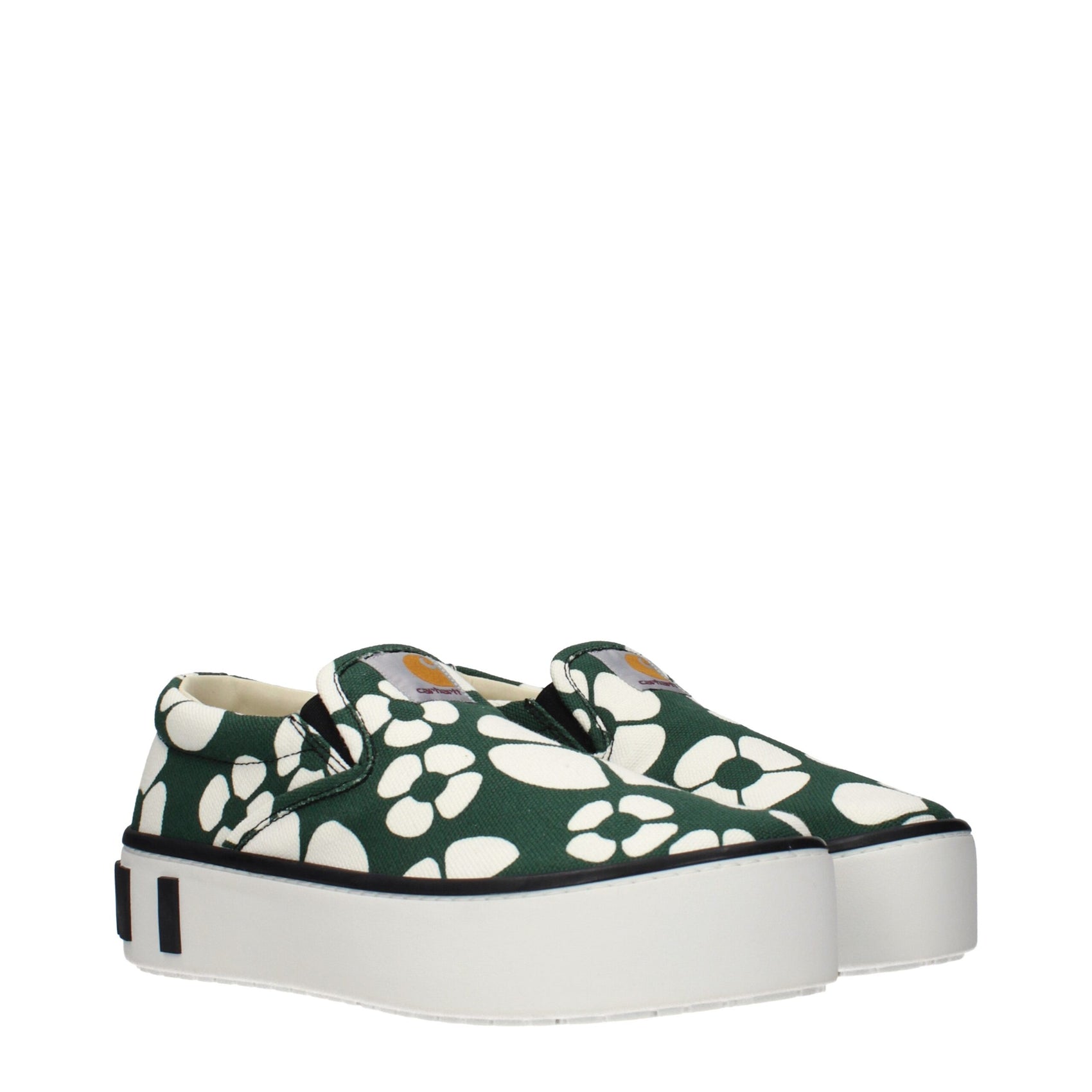 Marni Green Fabric Slip-On Loafers