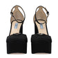 Prada Black Satin Platform Pumps