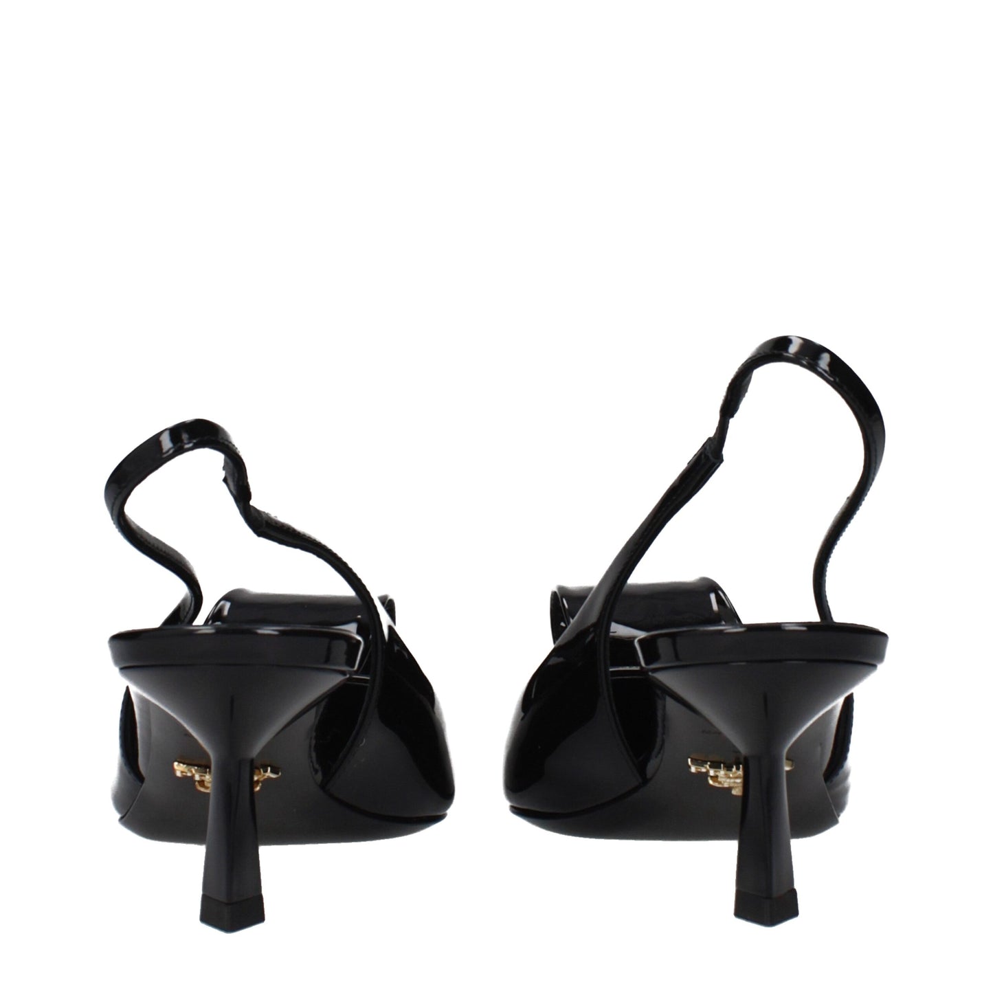 Prada Black Leather Stiletto Heel Sandals