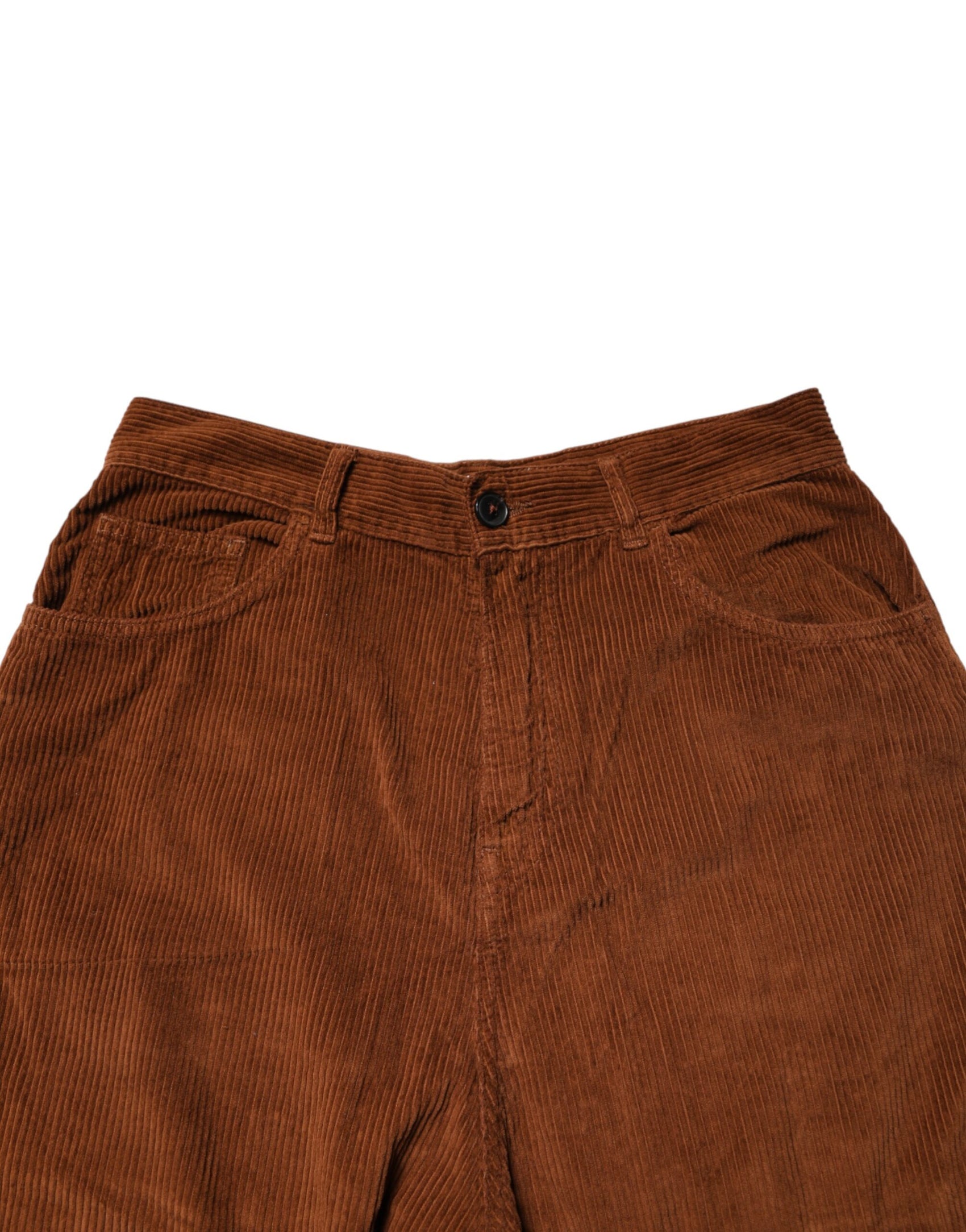 Jucca Brown Wide Leg High Waist Corduroy Denim Trouser Jeans