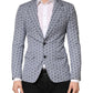 Dolce & Gabbana Blue Cotton Patterned Single Breasted Blazer