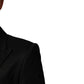 Dolce & Gabbana Black Cotton Double Breasted 2 Button Blazer