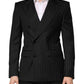 Dolce & Gabbana Black Stripes Double Breasted 2Button Blazer