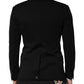 Dolce & Gabbana Black Wool Single Breasted 2 Button Blazer