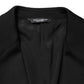 Dolce & Gabbana Black Wool Single Breasted 2 Button Blazer