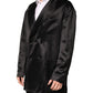 Dolce & Gabbana Black Silk Double Breasted 2 Button Blazer