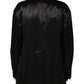 Dolce & Gabbana Black Silk Double Breasted 2 Button Blazer