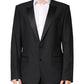 Dolce & Gabbana Black MARTINI Single Breasted Jacket Blazer