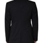 Dolce & Gabbana Black Wool Single Breasted 2 Button Blazer