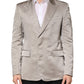 Dolce & Gabbana Beige Silk Single Breasted Jacket Men Blazer