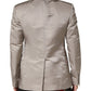 Dolce & Gabbana Beige Silk Single Breasted Jacket Men Blazer