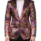 Dolce & Gabbana Multicolor Jacquard Single Breasted Blazer