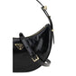 Prada Black Calf Leather Bos Taurus Shoulder Bag