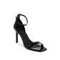 Calvin Klein Black Leather Stiletto Heel Sandals