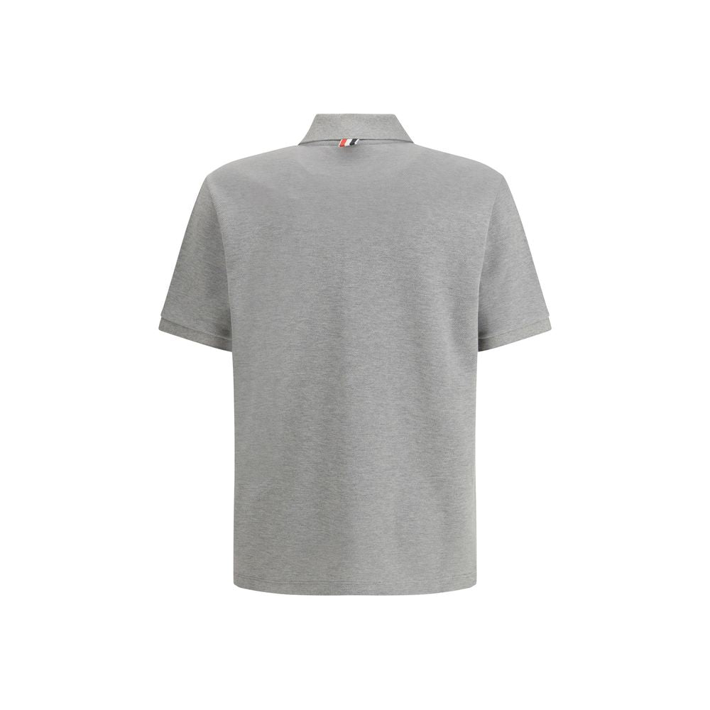 Thom Browne Gray Cotton Polo Shirt
