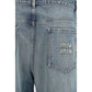 Miu Miu Blue Cotton Straight-Leg Jeans