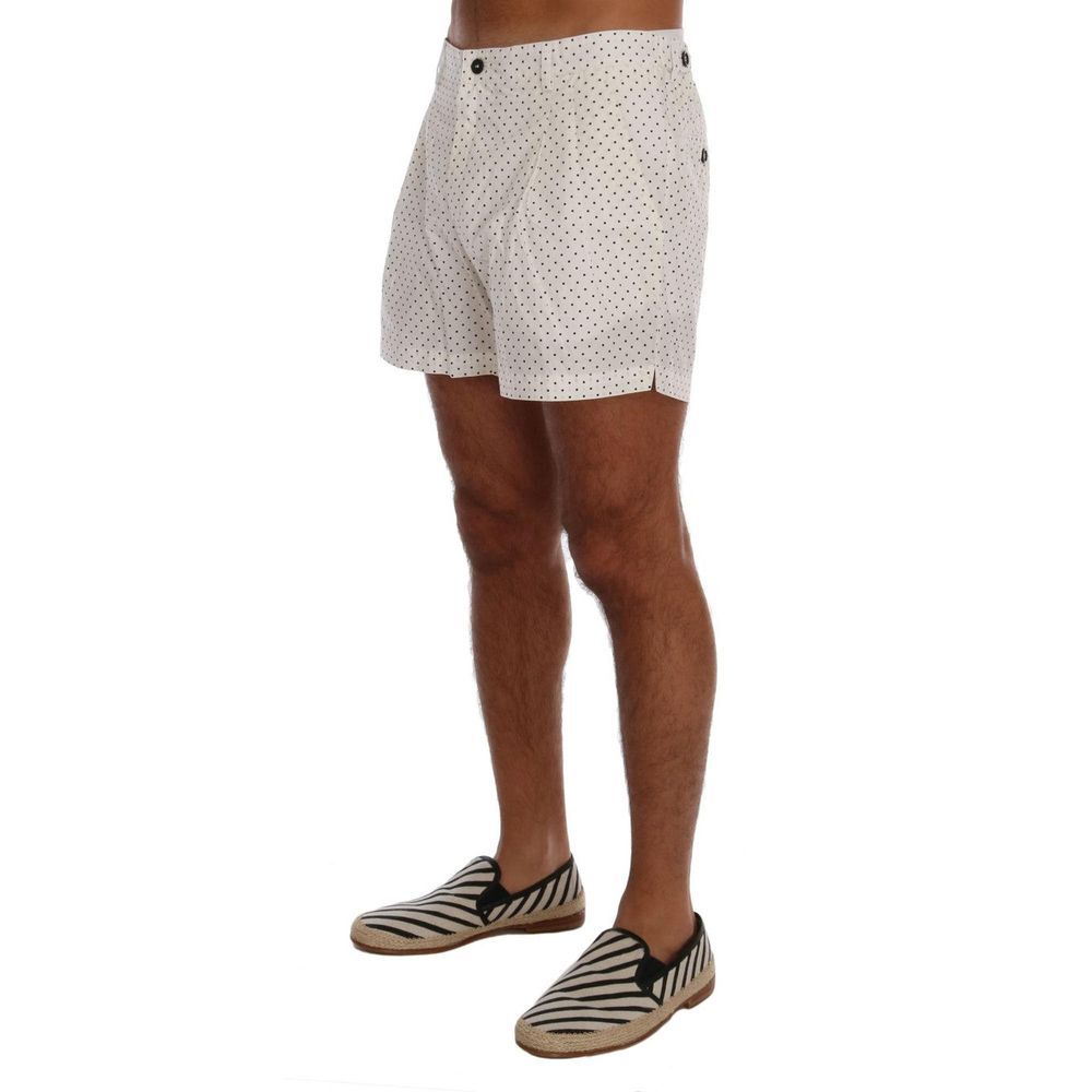 Dolce & Gabbana White Polyester Short And Mini Shorts
