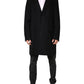 Dolce & Gabbana Black Wool Single Breasted Long Coat Jacket