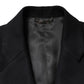 Dolce & Gabbana Black Wool Single Breasted Long Coat Jacket