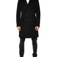 Dolce & Gabbana Black Wool Double Breasted TrenchCoat Jacket