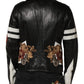 Dolce & Gabbana Black Guns n' Roses FullZip Men Biker Jacket