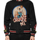 Dolce & Gabbana Black Pin Up Button Down Men Bomber Jacket
