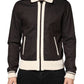 Dolce & Gabbana Brown Contrast Stripe Men Bomber Jacket