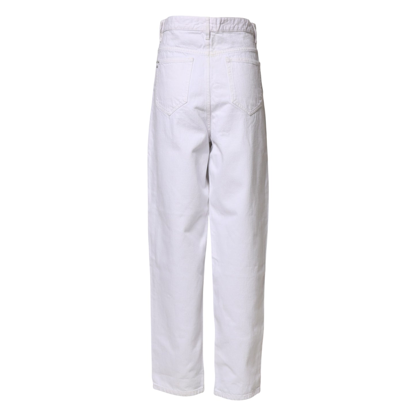 ISABEL MARANT ETOILE White High Waist Straight Denim Jeans