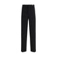 Versace Black Fleece Wool Dress Pants