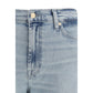 7FOR Blue Cotton Relaxed Fit Jeans