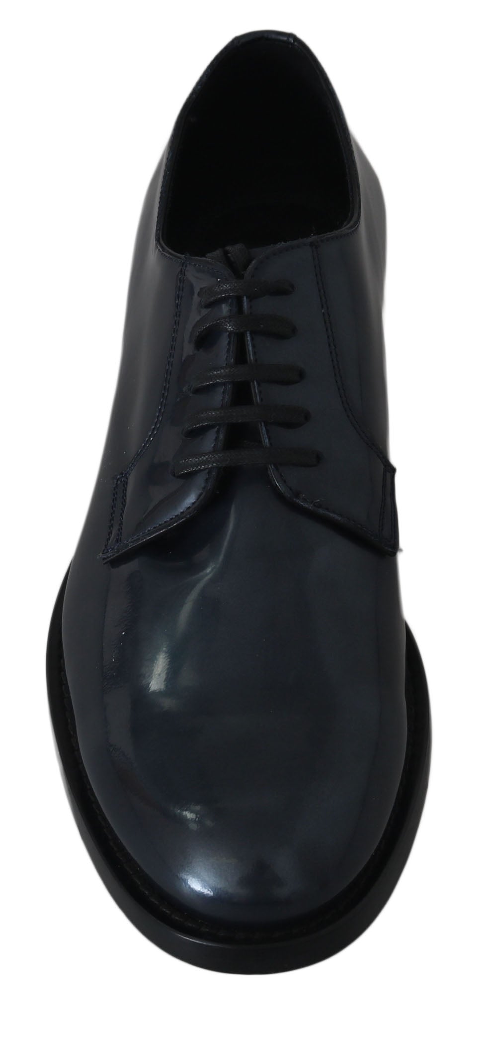 Elegante blaue Derby-Abendschuhe aus Leder