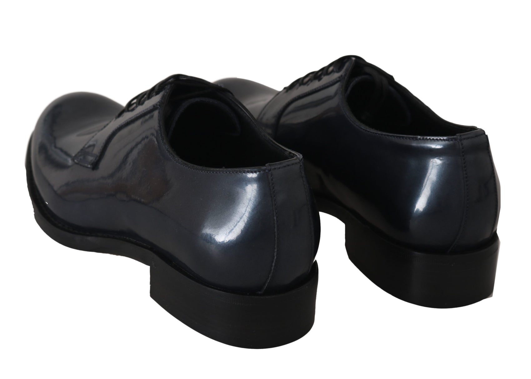 Elegante blaue Derby-Abendschuhe aus Leder