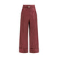 Fendi Bordeaux Silk Dress Pants