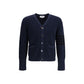 Thom Browne Blue Cotton Cardigan
